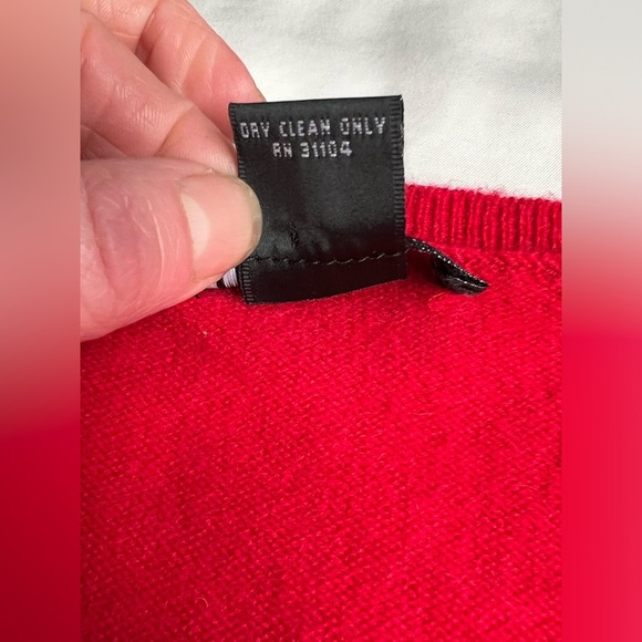 MADISON STUDIO Red 💯 Cashmere crew neck sweater size XL - Picture 10 of 12